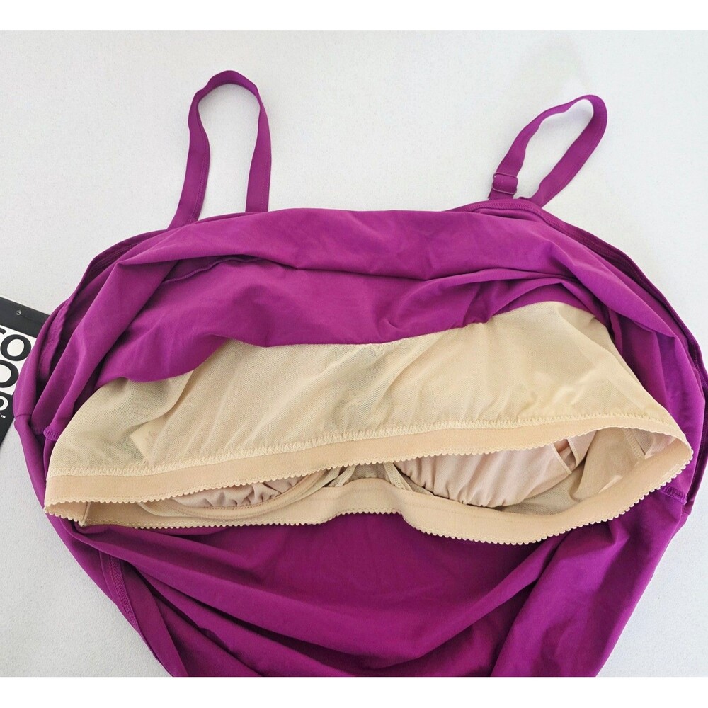 COCO REEF PLUS SIZED Dark Magenta 2-Piece Bathing Suit Sz 22/44C/2X NEW W/ TAGS - Picture 9 of 16